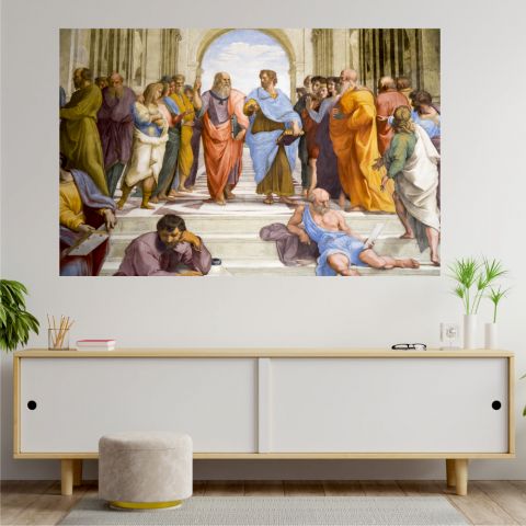 Raphael (Raffaello Sansio) School of Athens-Plato and Aristotle detail Σχολή Αθηνών-Πλάτων και Αριστοτέλης