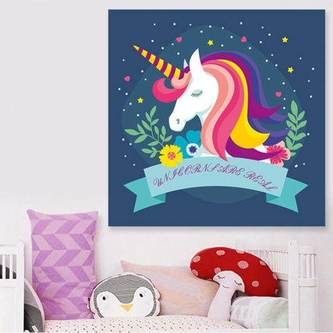 Unicorn Μονόκερος Πίνακας σε καμβά