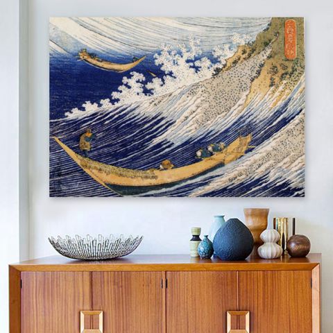 Hokusai Ocean waves Κατσουσίκα Χοκουσάι Πίνακας σε Καμβά