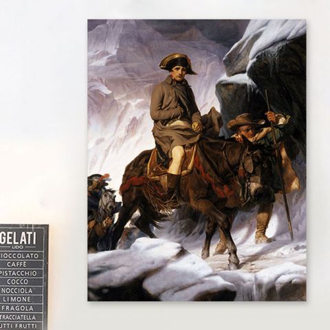 Paul Delaroche Bonaparte Crossing the Alps 1850 Πίνακας σε Καμβά