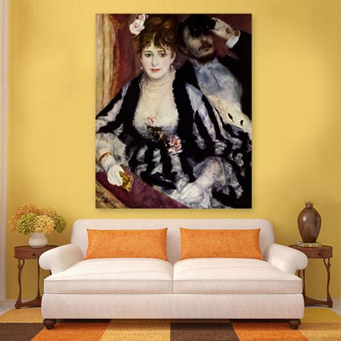 Pierre Auguste Renoir The Theater Box Πιερ Ογκίστ Ρενουάρ Πίνακας σε καμβά