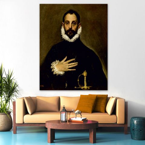 El caballero de lamano en el pecho El Greco (Δομήνικος Θεοτοκόπουλος)