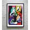 Picasso Woman with a book reart poster κορνιζα