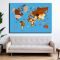 world map BLUE πίνακας σε καμβά